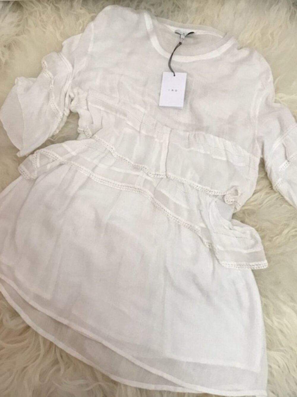 IRO Ceclie Tiered Ruffle Dress 0383 - Picture 4 of 7